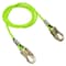 Notch Equipment Rope Logic 1/2in x 10ft Wire Core Steel Snap Green Lanyard 29108 - alternate 1